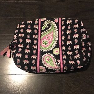 Vera Bradley Black Paisley Make Up Case Travel Bag